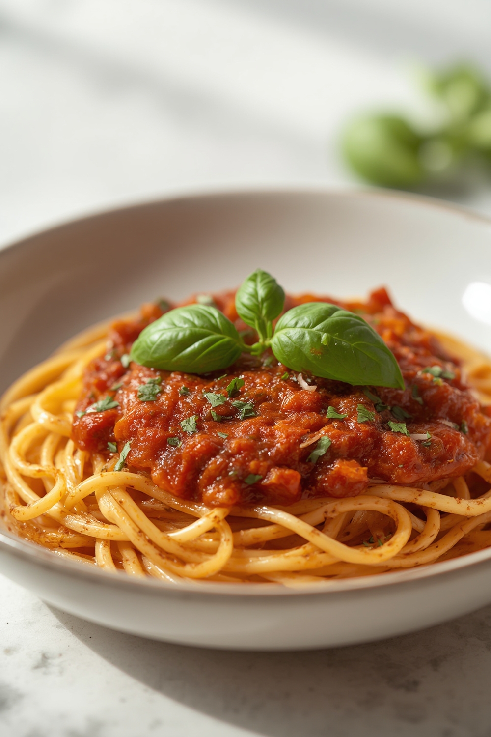 Vegan Arrabbiata serving photo