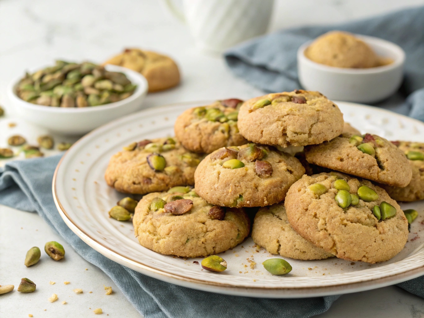 Vegan & Gluten-Free Pistachio Cookies